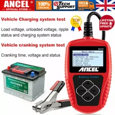 ANCEL BA101 Car Battery Tester 12V Load Tester Cranking Charging System Analyzer