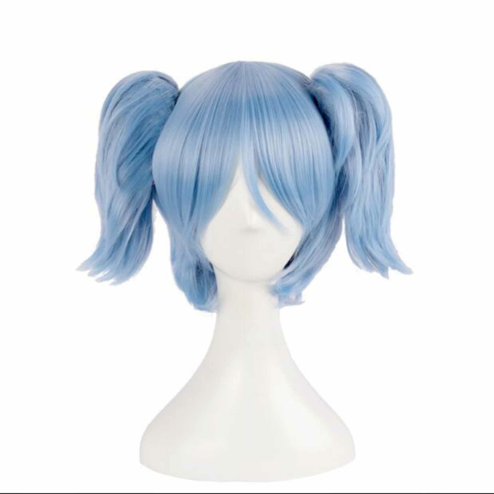 Ice blue Two tigers sandwiched with ponytail cosplay Wig Free hair net wigs  hot | eBay