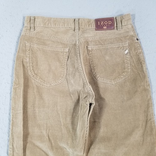 Izod jeans men's 33x30 brown corduroy regular fit straight pants retro - Picture 7 of 10