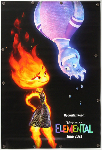 Elemental 2023 Disney Double Sided Original Movie Poster 27" x 40"