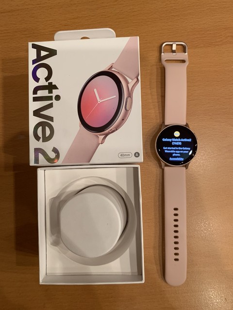 galaxy watch active 2 pink gold