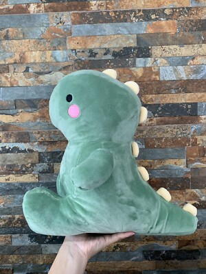 Cute Big Size Green Dino Soft Stuffed Dinosaur Doll Plush Throw