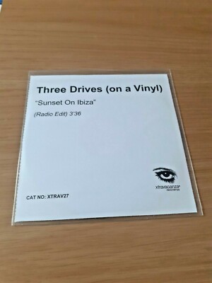 THREE DRIVES (ON A VINYL) - SUNSET ON IBIZA   CD TRANCE DANCE   FREE POSTAGE 