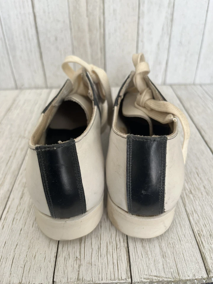 Zapatos de montura vintage para niñas jóvenes talla 4,5 blancos y negros nuevos en stock años 50-60 Foto 4 de 4