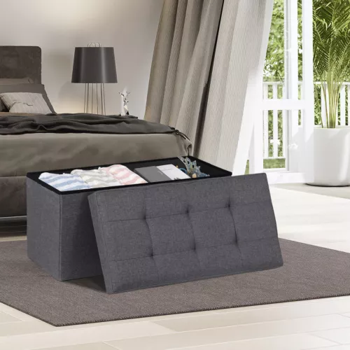 Storage Ottoman Bench Foot Rest Stool for Bedroom Entryway Living Room - Picture 27 of 90