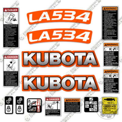 Fits Kubota LA534 Decal Kit Tractor Decals 3M VINYL Aftermarket fits-kubota-la534-decal-kit-tractor-decals-3m-vinyl-aftermarket