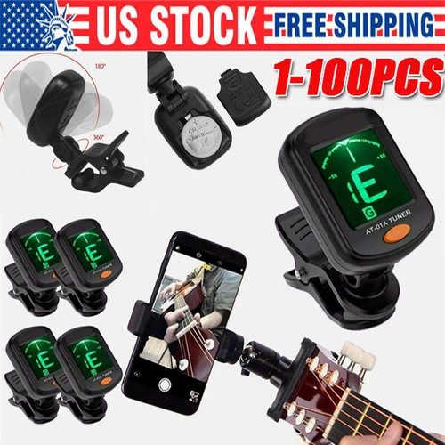 LCD Clip On Chromatic Acoustic Electric Guitar Bass Ukulele Banjo Violin Tuner - Picture 9 of 9