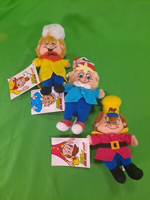 Snap, Crackle,Pop Plush Figures/ 7'' Inches Tall, Very Clean, W/Tags