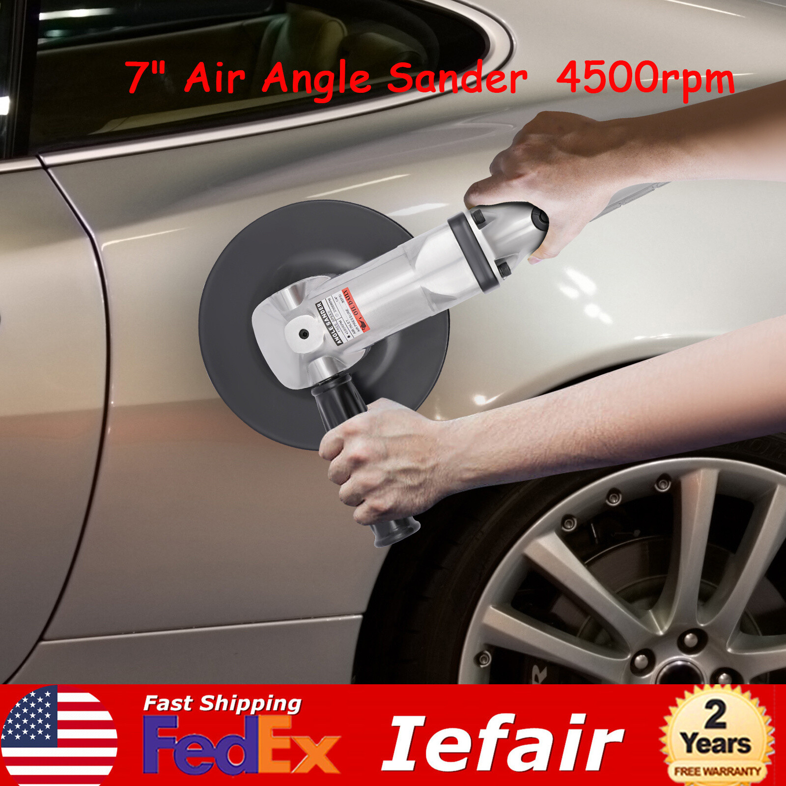 7 In Pneumatic Air Angle Sander Polishing Sharpening Machine Stones Grinder