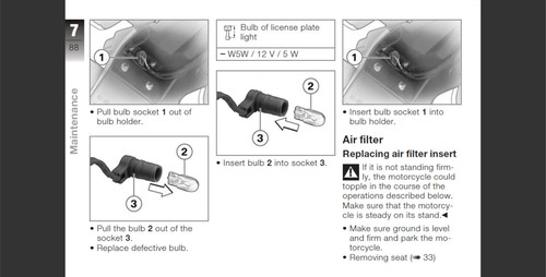 2006 BMW G 650 Xchallenge USA model owner's manual - Picture 7 of 11