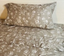 Threshold Floral Gray 100% Cotton King Flat S...