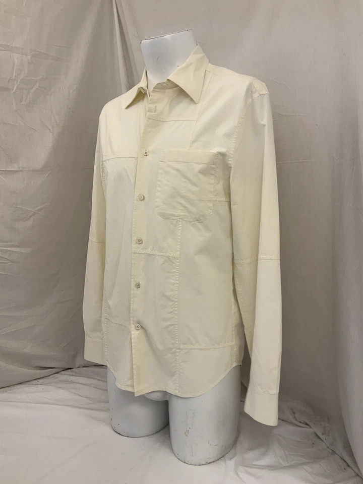 Armani Exchange 衬衫 M 黄色纽扣 100% 棉长袖二手状况完好 YGI S1-22 — 第 4/4 张图片