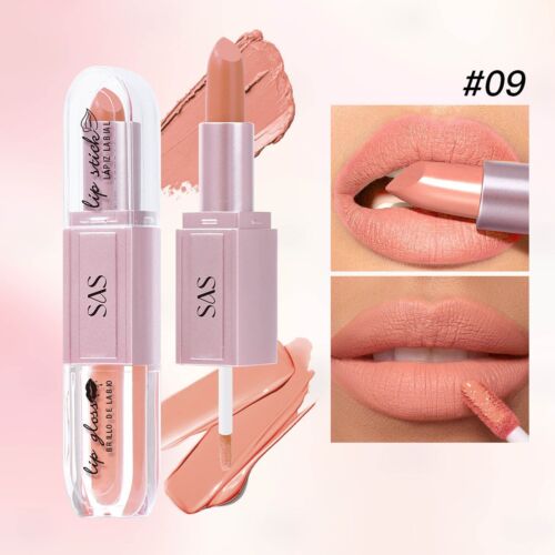 2 In 1 Lipstick & Liquid Lipstick Double Ended Lip Gloss And Lipstick Finish - Picture 48 of 59