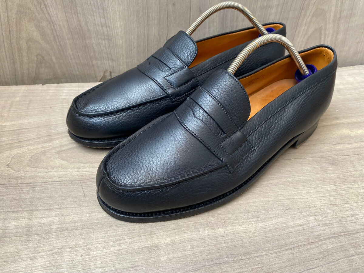 J.M.Weston 180 pebble grain black leather Penny loafers uk J.M.Weston 180 pebble grain black leather Penny loafers uk