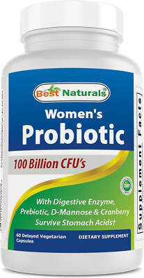 Best Naturals Probiotics for Women 100 Billion CFU - 10 Strains + Prebiotics