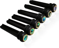 Ebony Guitar Bridge Pins Endpin Inlaid Abalone Dot Acoustic Guitar Replacement P