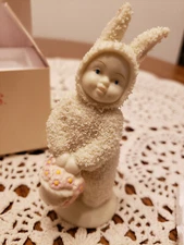 New Dept.56 Snowbunnies  BASKET OF CHEER Bunny Figurine NEW in Box
