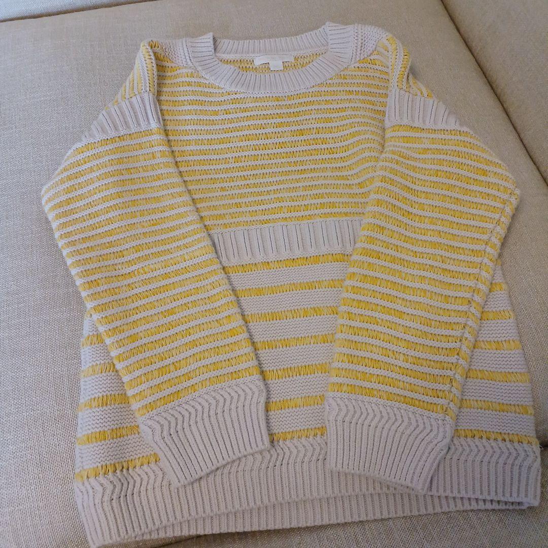 Burberry Kids Knit Sweater, Size 160, Gentle Yellow, Used, Fall-Winter