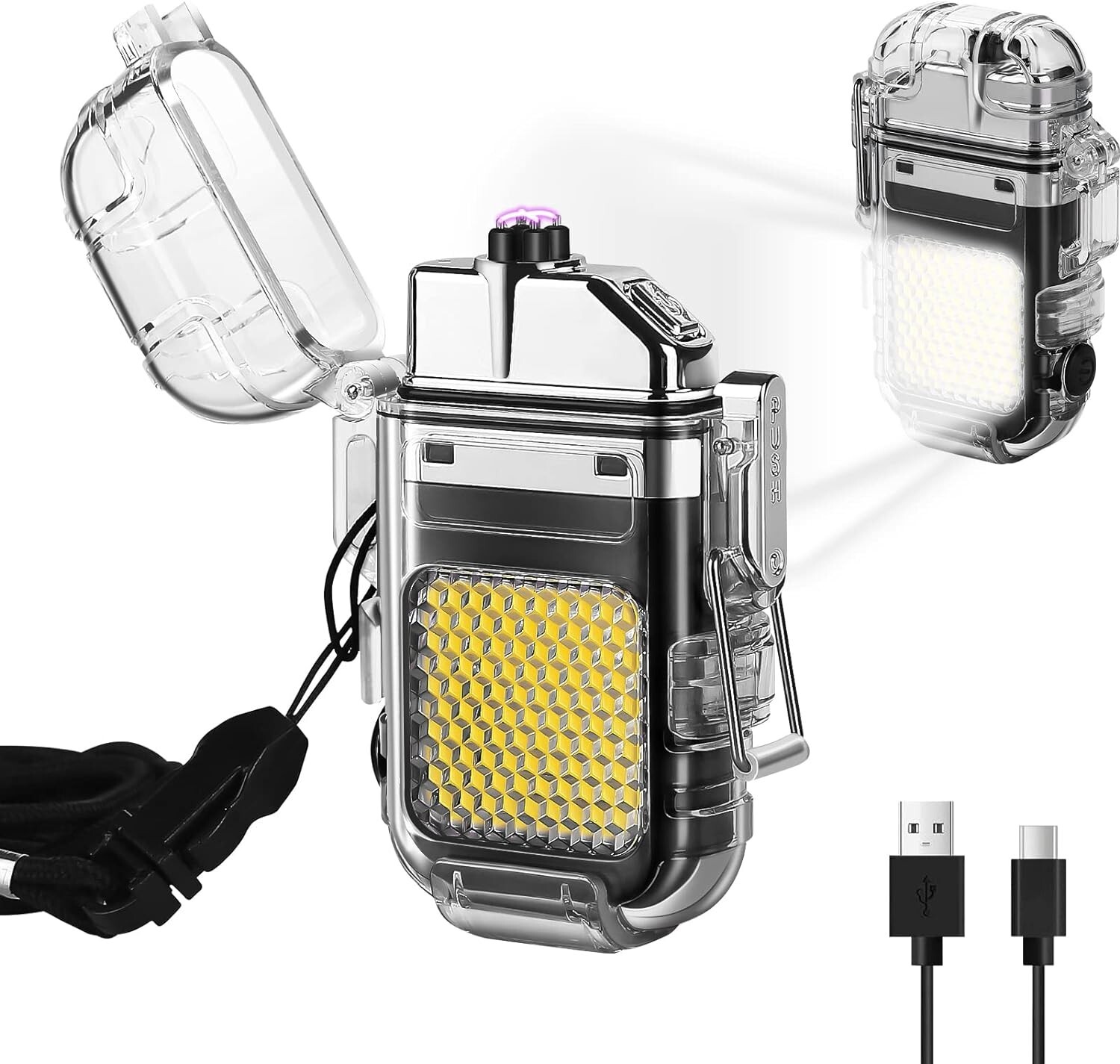 Dual Arc Plasma Survival Tool Flameless Waterproof Windproof