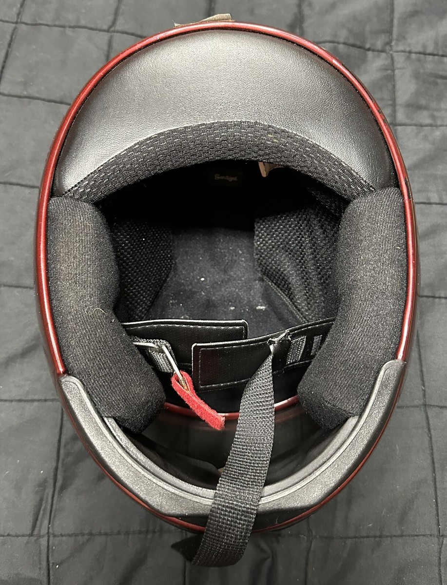 2001 nolan helmet integrale n60 Vintage Nolan DOT Made in Italy Integrale N60 Motorcycle Helmet Red Size  Small