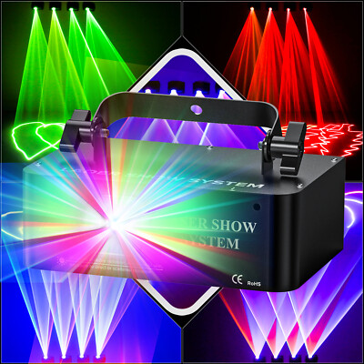 RGB Laser Projektor Strobe LED Bühnenlicht DMX DJ Show Partylicht Scheinwerfer