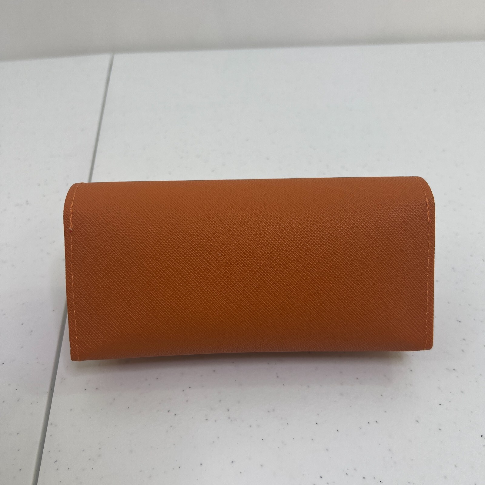 Tory Burch Large Orange Magnetic Sunglasses Eyeglasses Case Big Textured thumbnail 4