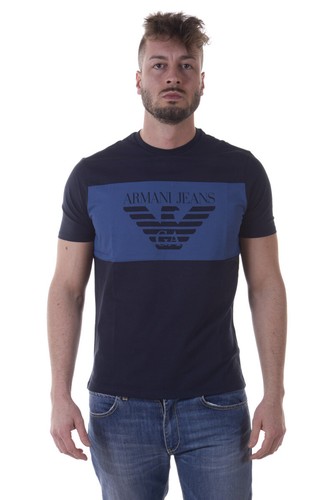 T shirt Maglietta Armani Jeans AJ Sweatshirt Cotone Uomo Blu 3Y6T246J00Z  1579 | eBay