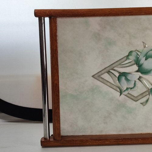 REBAJADO Bandeja Madera Vintage Azulejo Español Relieve Elevado Diseño Floral 12.25” x 8.5” - Imagen 4 de 11