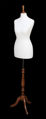 Mannequin Couture Femme Mousse Taille L (40/42) Avec Trépied Bois - Buste Réglable