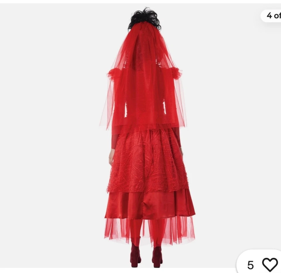 California Costume Bride From Hell 成人女式幽灵万圣节 — 第 3/3 张图片