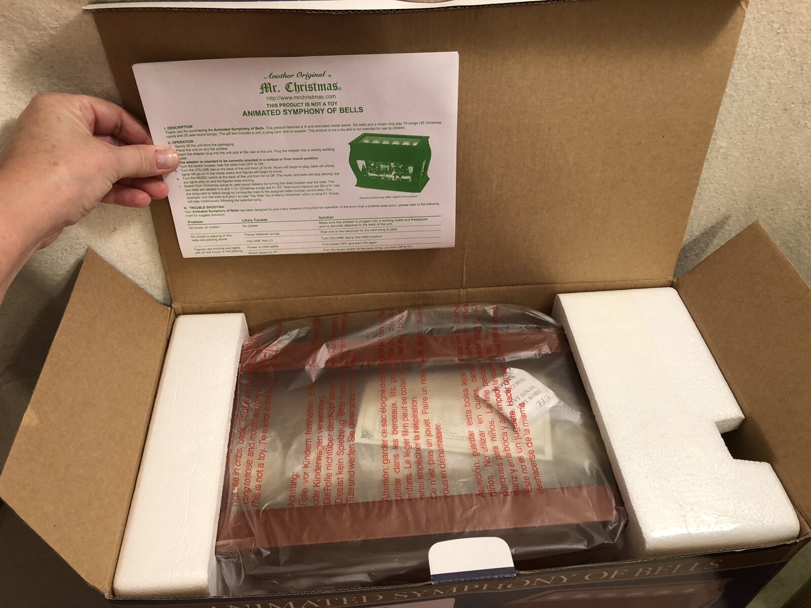 Mr Christmas Animated Symphony of Bells 70 Songs Musical Train City