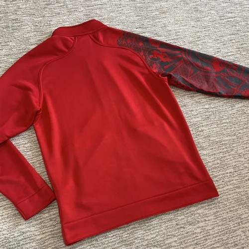 Giacca Nike Big Boys Track Taglia XL 18/20 Fit Dry RARA Rossa Basket Grafica - Foto 14 di 15