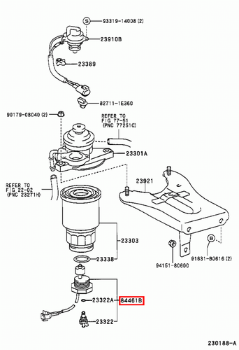 Genuine Toyota LandCruiser 79 78 Series HDJ HZJ Fuel Filter Water Sensor Switch - Picture 10 of 24