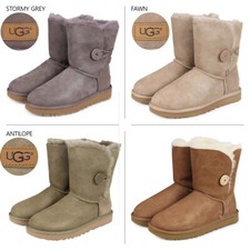 UGG Boots Women UGG Bailey Button II Sheepskin Winter Boots NEW