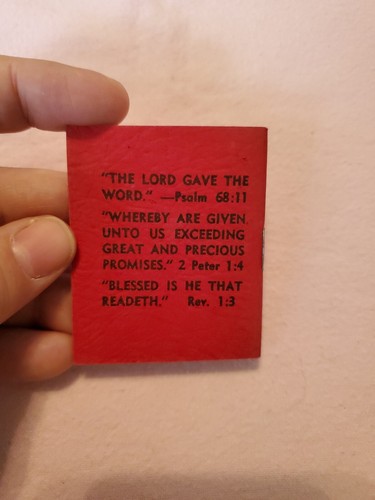 Vintage Personal Bible Verses Comfort Assurance Salvation Little Bible Ministry - Picture 3 of 4
