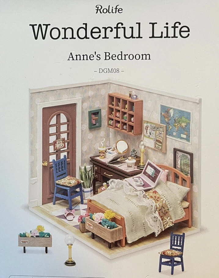 NEW DIY Miniature Room Kit - Rolife Wonderful Life Anne’s Bedroom Miniatures