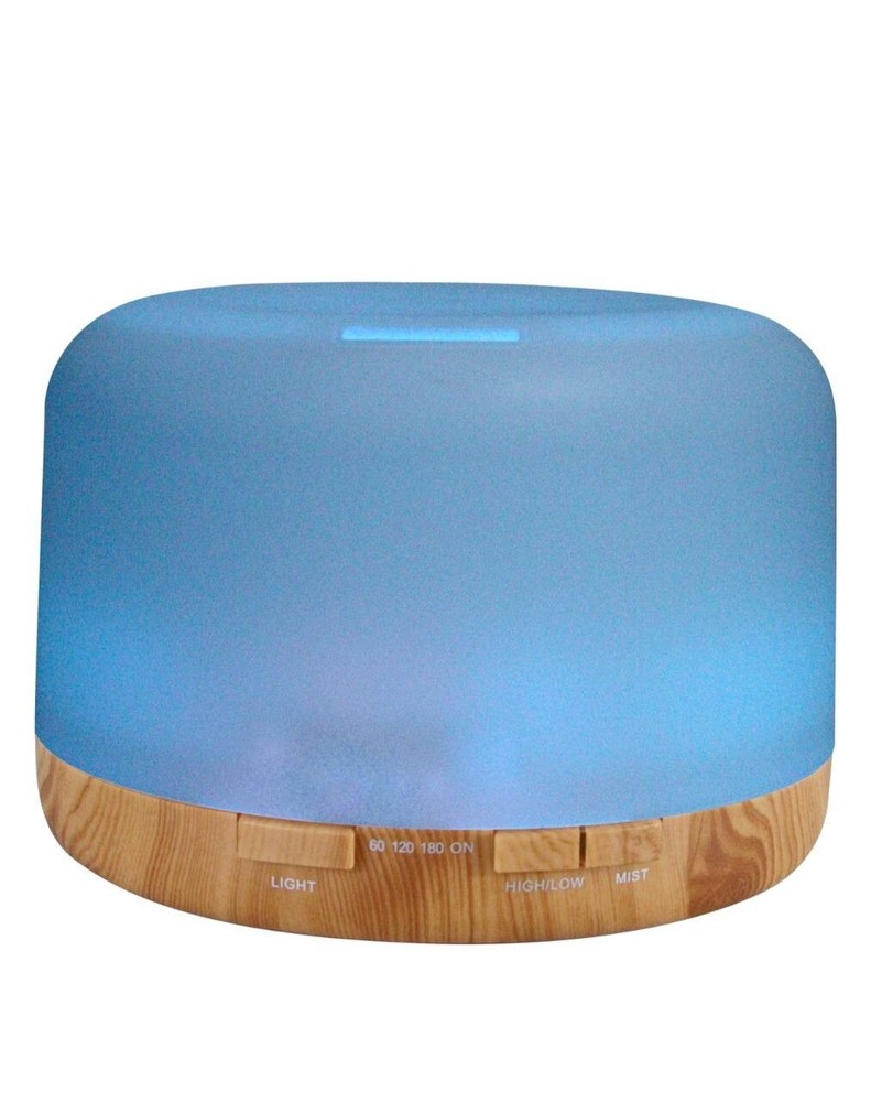 Portable Wood Brown Air Purifier and Humidifier for Home in Dark Brown