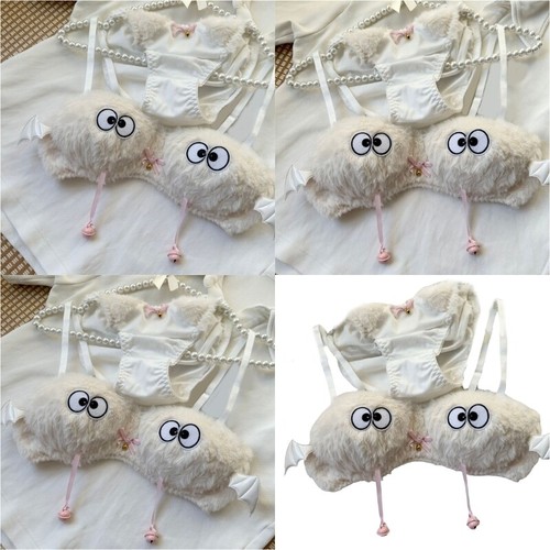 Cartoon Anime Lingerie Soft Underwear Comfortable Plush Bra Panty Set - Picture 2 of 14
