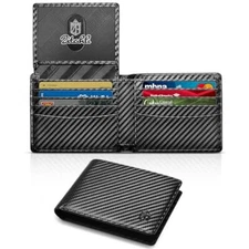 wallet for Men 12 Card Holder Slim Rfid Leather 2 ID Window Men's Wallet gift
