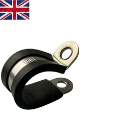 60mm Adjustable Rubber-Lined Pipe Clamps - 5 Pack of Stainless Steel Clips