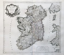 Ireland Ireland carte map map Santini engraving copperplate 1778
