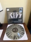 KISS - ICON - Silver Black Splatter Vinyl LP Walmart Exclusive