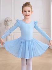 Dance Pre-Owned Ballet Skirt Large Child Lt Blue Sparkles Dress Up
