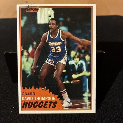 1981-82 Topps Basketball # 12 Denver Nuggets David Thompson EX-Nr Mt