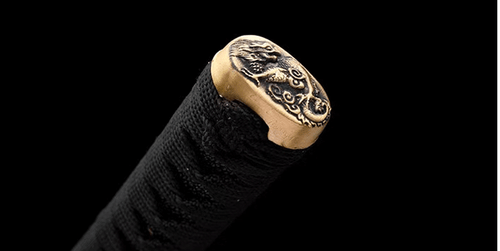 Espada Samurai Japonesa Hecha a Mano Katana Damasco Acero Azul Negro Saya Ajuste de Latón - Imagen 9 de 15