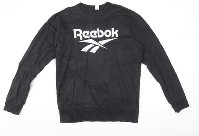 Schwarzer Pullover Sweatshirt Herren UK Größe L Reebok