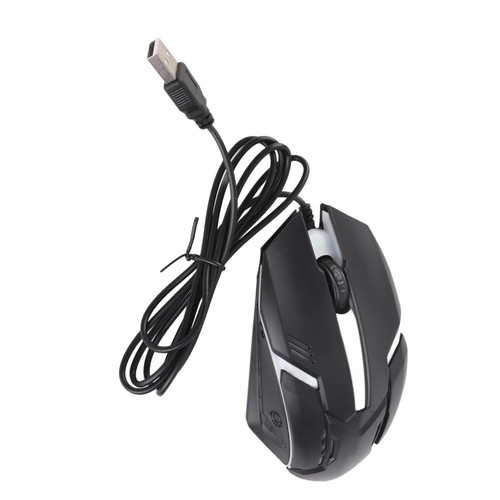 (Black)Gaming Mouse Wired RGB Mouse 1200 DPI Laptop PC Mouse With 3D Scroll - Picture 2 of 12