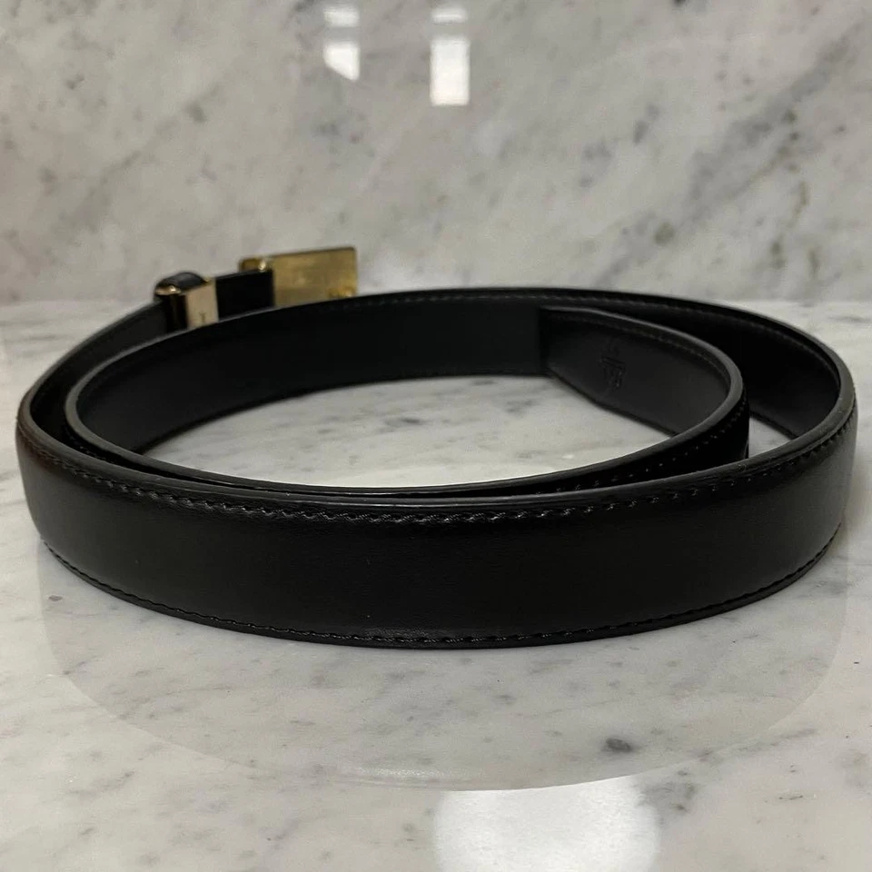 Saint Laurent Men's Belt YSL Cassandra Leather Black Authentic - Image 4 of 4