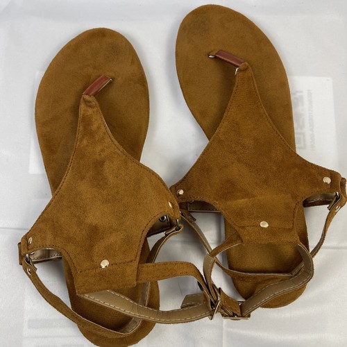 Women's Open Toe Sz11 Thong Sandals Fllip Flop Ankle Flat Strap Shoes - Picture 7 of 15