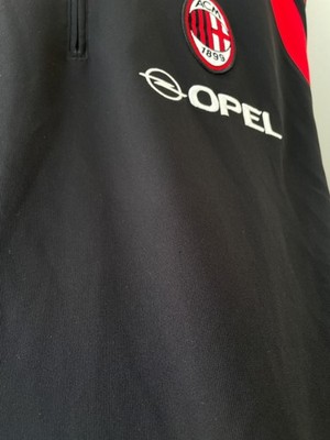 04-05 AC Milan CL仕様 長袖 XLサイズ 2004-05 AC Milan adidas CL 1/4 Zip Polo Shirt - 9/10 - (XXL)